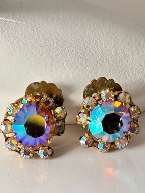 Triad AB clip-on earrings from the 1950s/60s